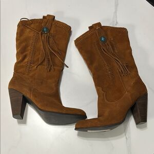 Reba Suede Western Boots